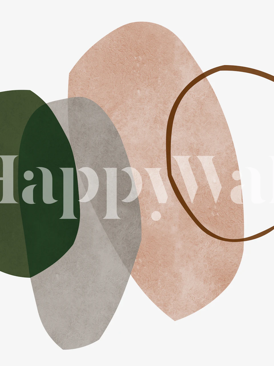 Expressive boho wallpaper displayed in a room