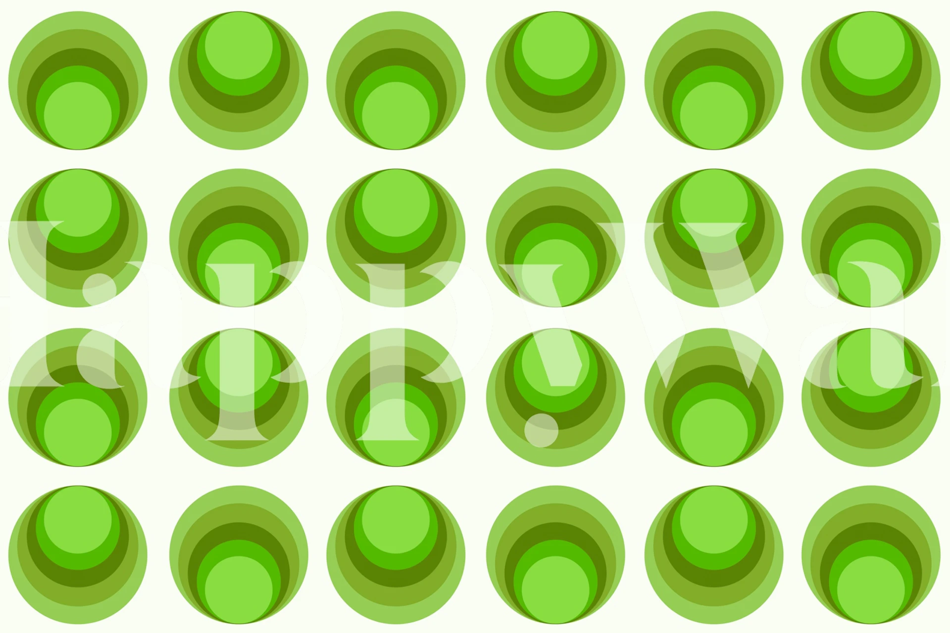 Geometric 70s vintage wallpaper displayed in a room