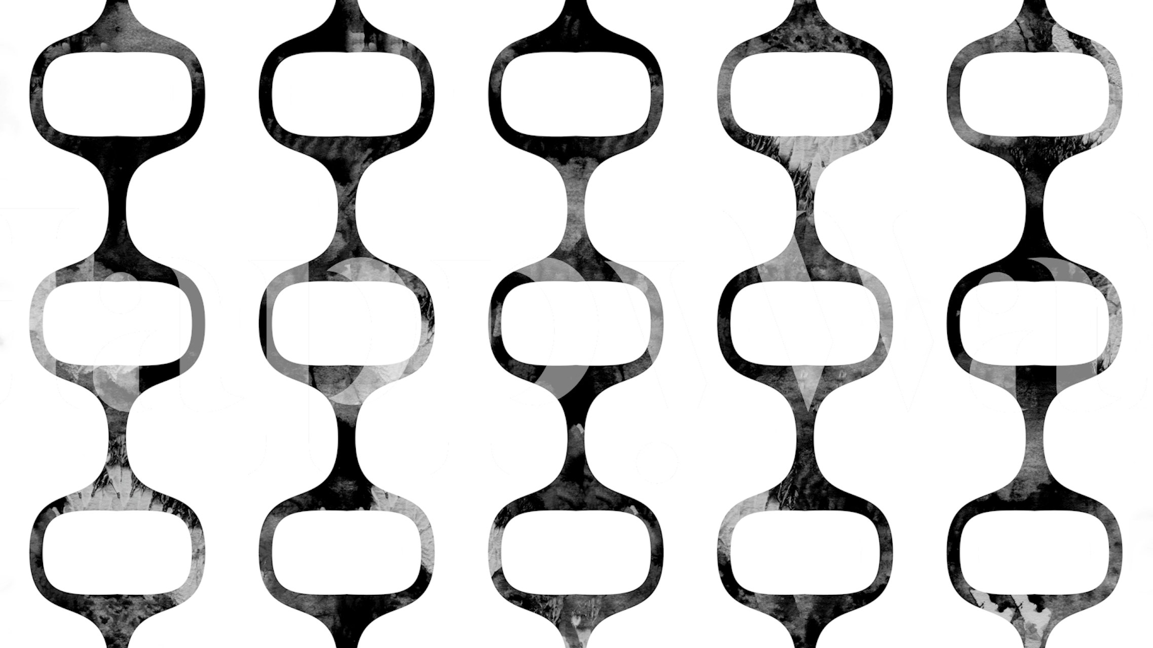 Black and white organic geometric pattern wallpaper