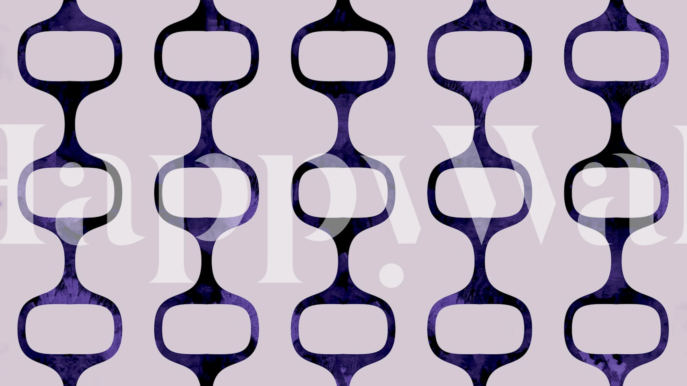 Papel de parede Retro 70s geometry em um quarto elegante