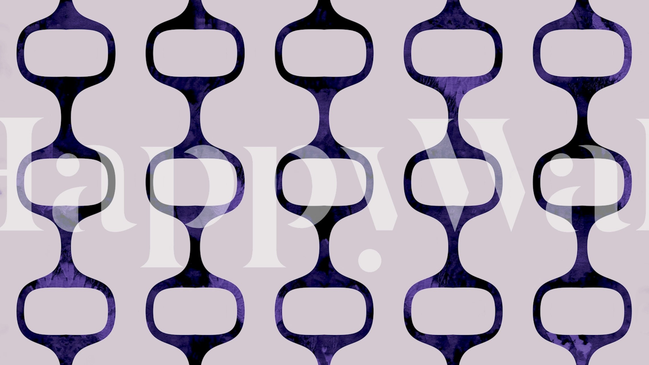 Tapeta Retro 70s geometry w stylowym pokoju