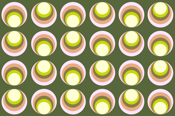 Vintage 70s Abstract Geometry Green