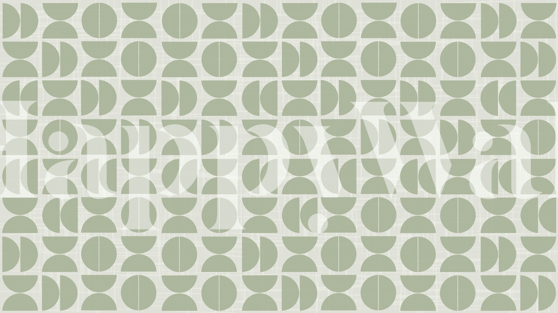 Vintage abstract geometry wallpaper in a room