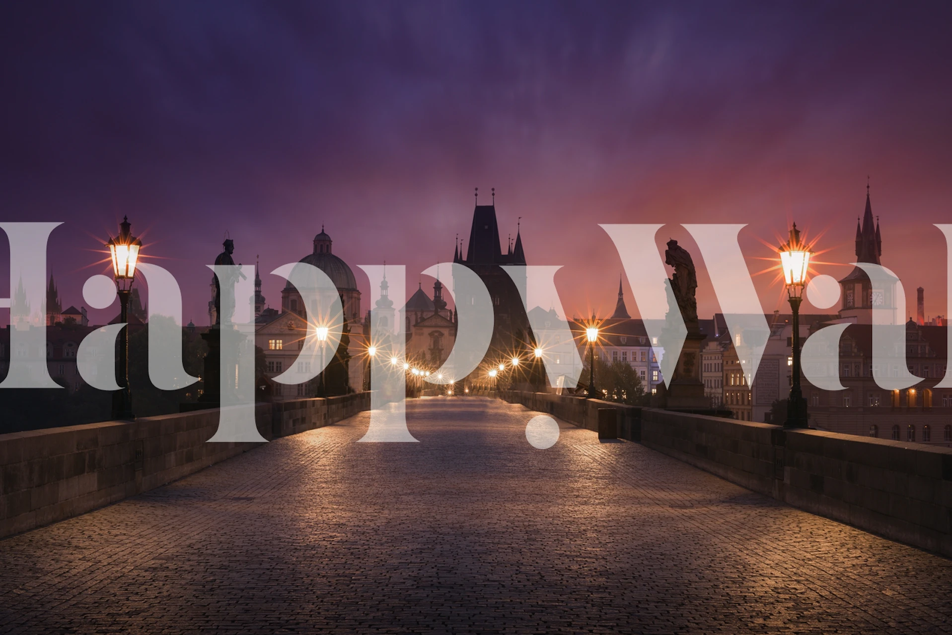 Saint Charles Bridge tapet i ett rum