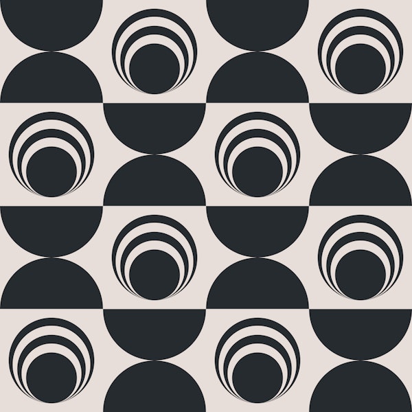 Retro Vintage Abstract Geometry Pattern