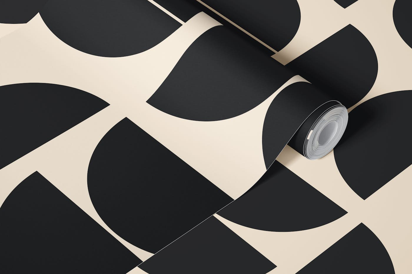 Vintage Bauhaus Abstract Geometry Pattern wallpaper roll