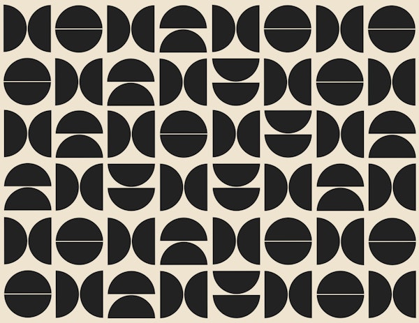 Vintage Bauhaus Abstract Geometry Pattern
