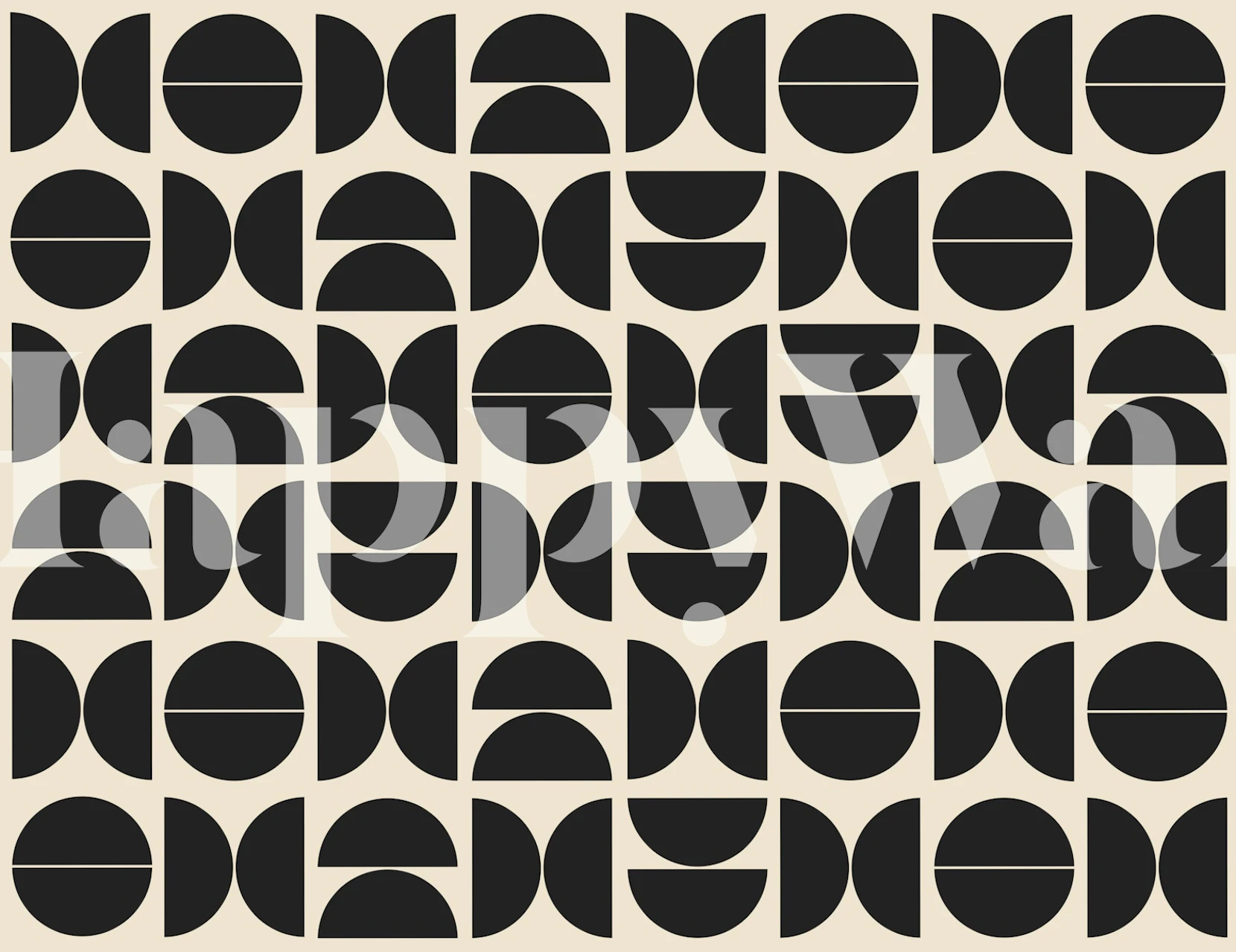 Vintage Bauhaus geometrisk tapetdesign