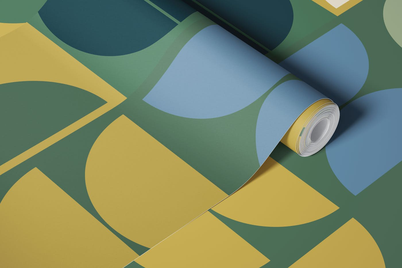 Modern Vintage Abstract Geometry Pattern wallpaper roll