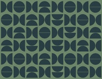 Vintage Abstract Geometry Pattern Moody Teal tapete