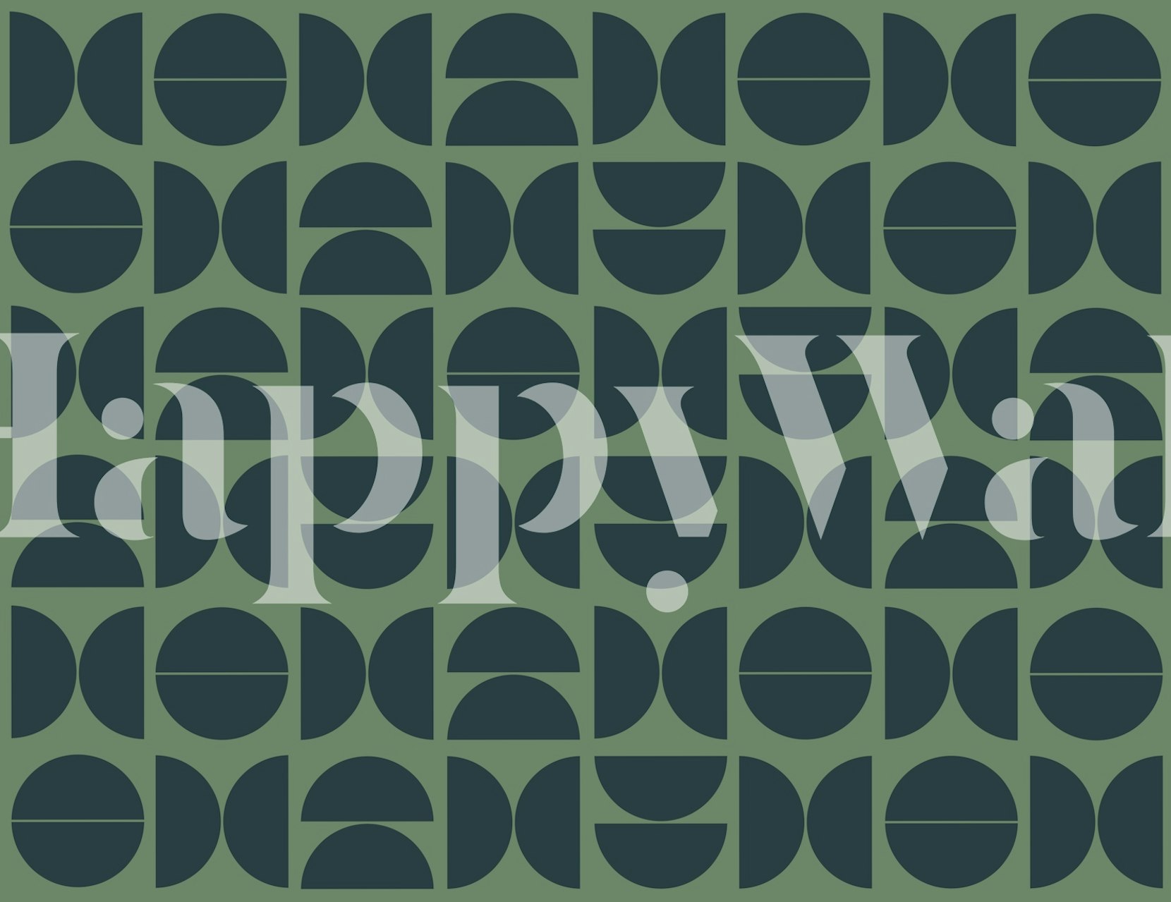 Vintage abstract geometry pattern en moody teal