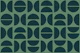Vintage Abstract Geometry Pattern Moody Teal