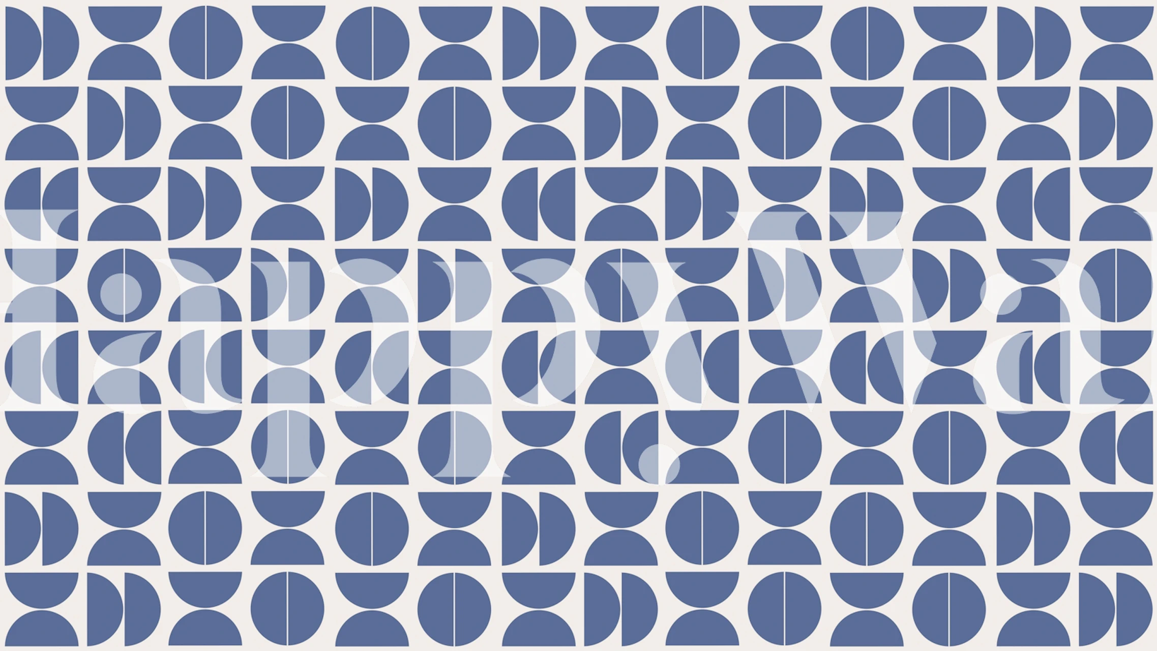 Blue and white geometric patterns in various shapes wallpaper