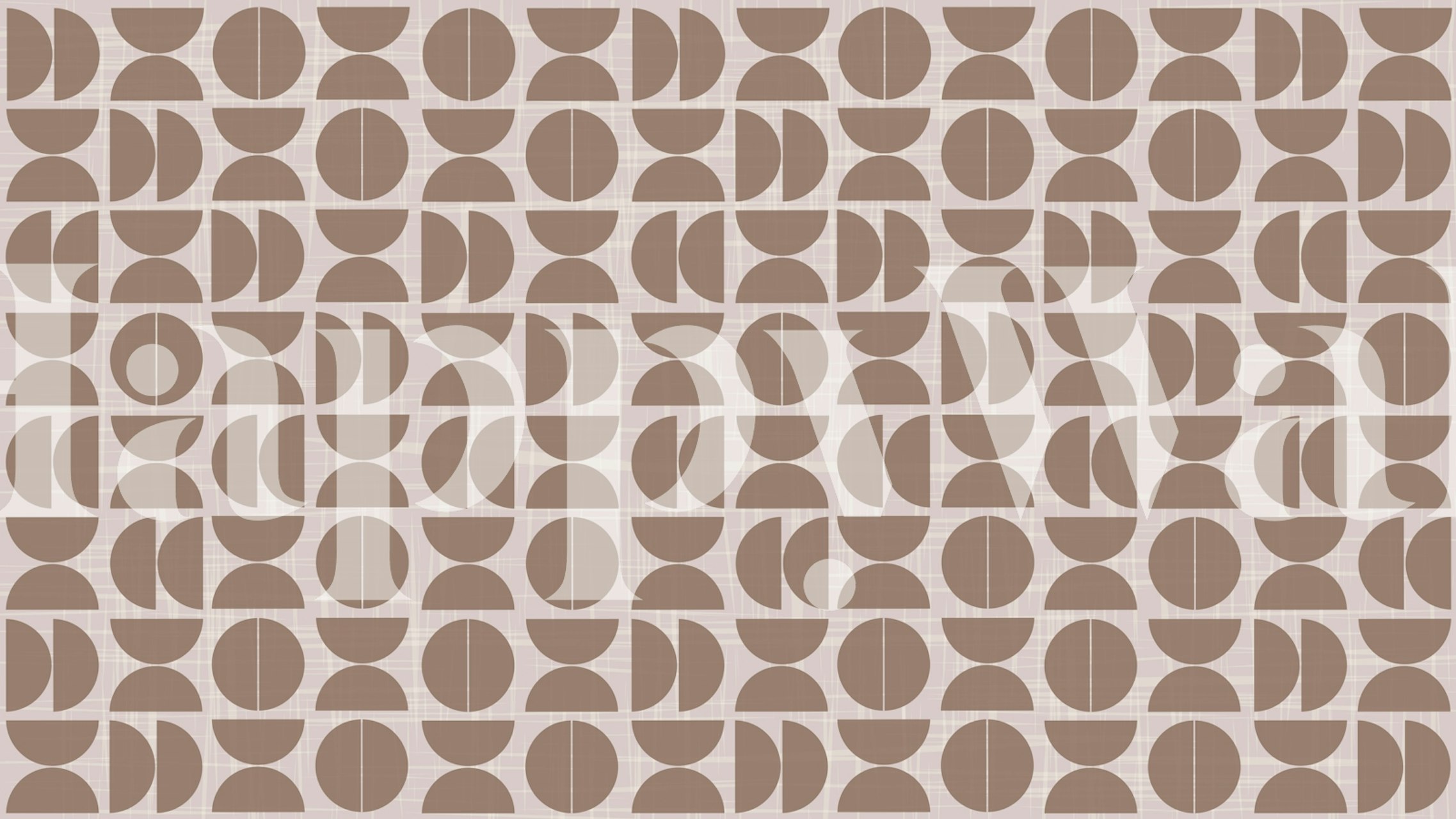 Vintage Abstract Geometry Pattern Cream Brown w pokoju