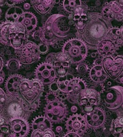Rusty Steampunk Pink Purple Gothic Vibe carta da parati