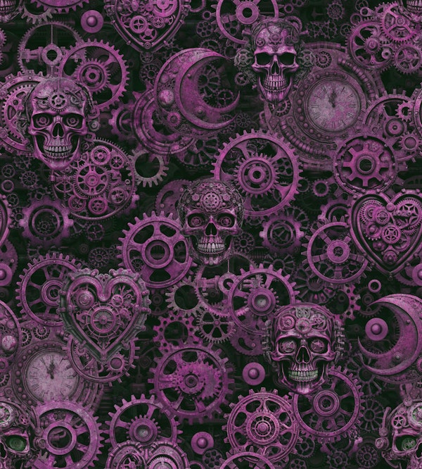 Rusty Steampunk Pink Purple Gothic Vibe