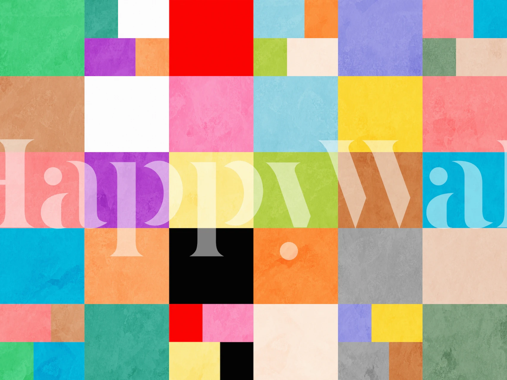 Colorful geometric squares in multiple shades wallpaper