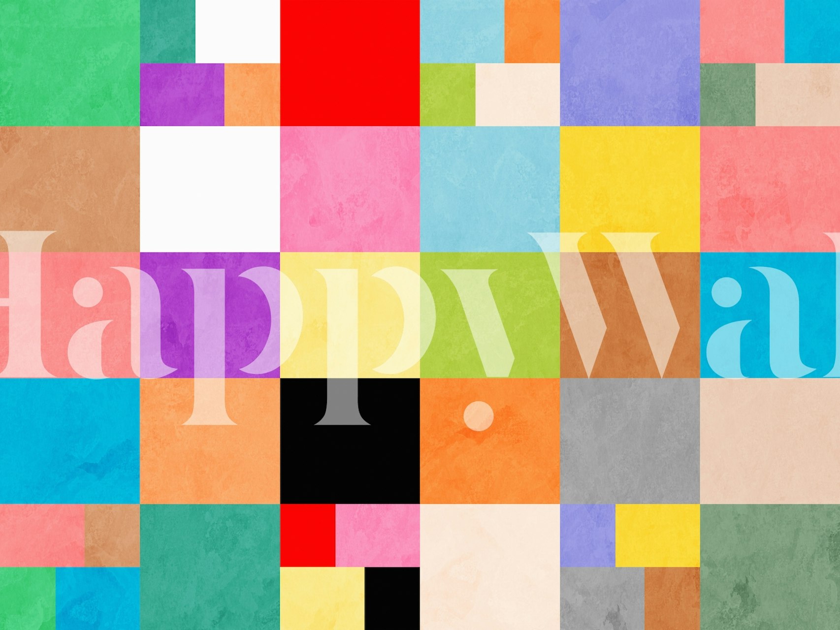 Bunte Fun Chess 1 Tapete in einem Zimmer