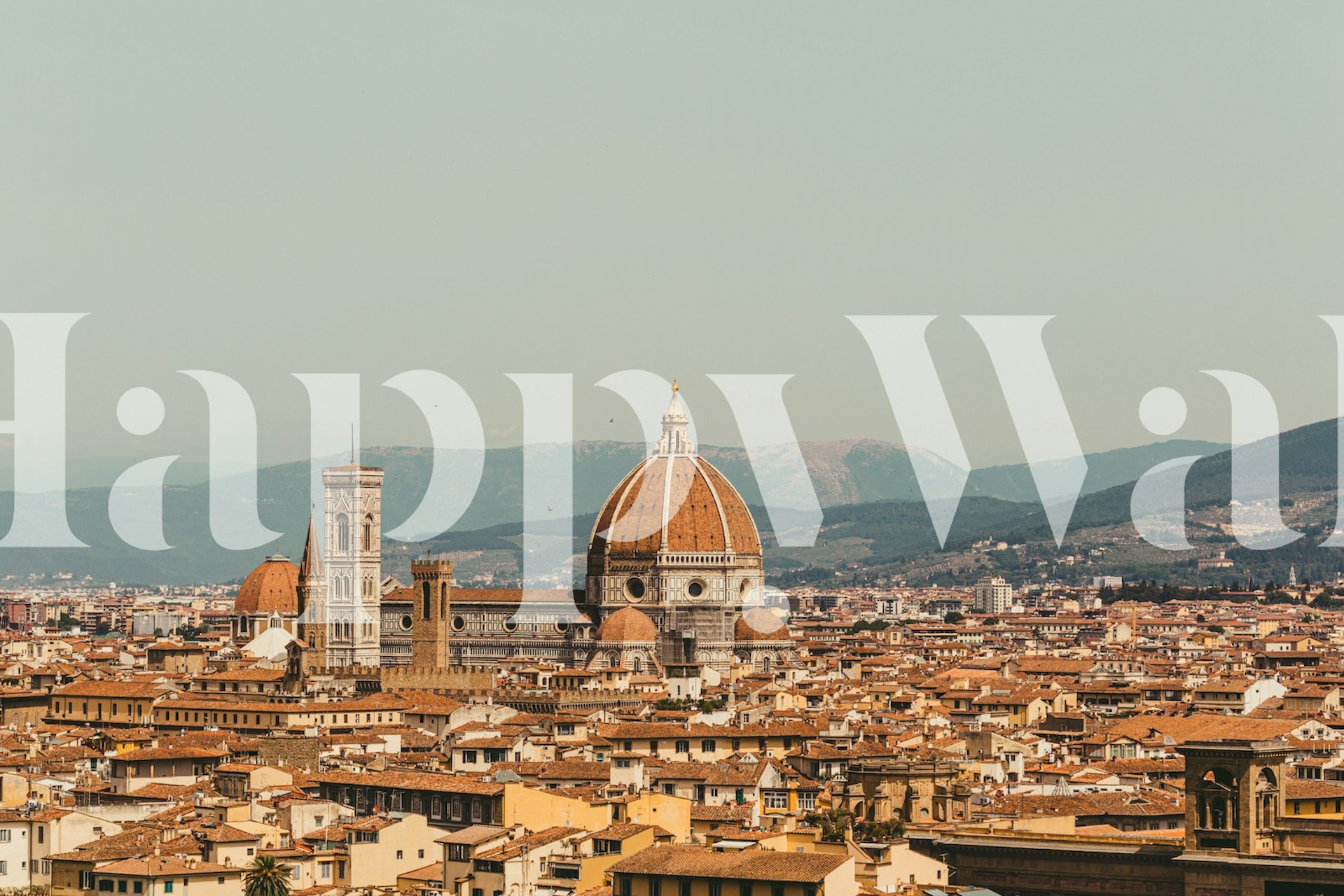 Firenze cathedral wallpaper in a room
