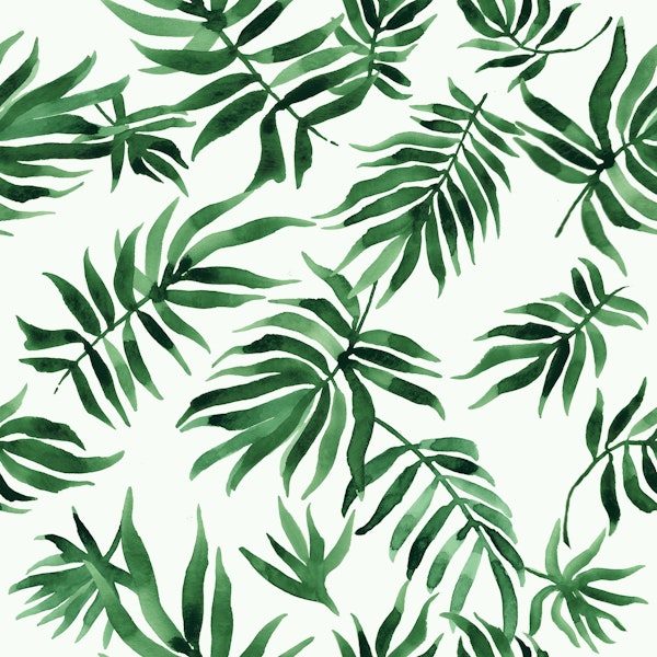 Watercolor green leaf G