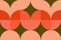 Large Vintage Floral Abstract Geometry tapet