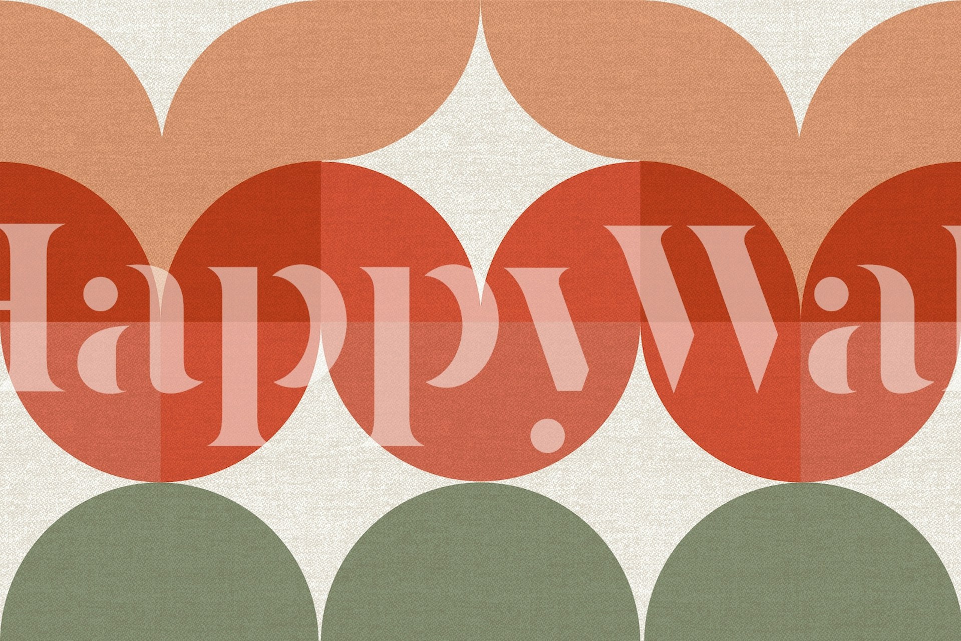 Abstract floral patterns in warm colors, geometric shapes wallpaper