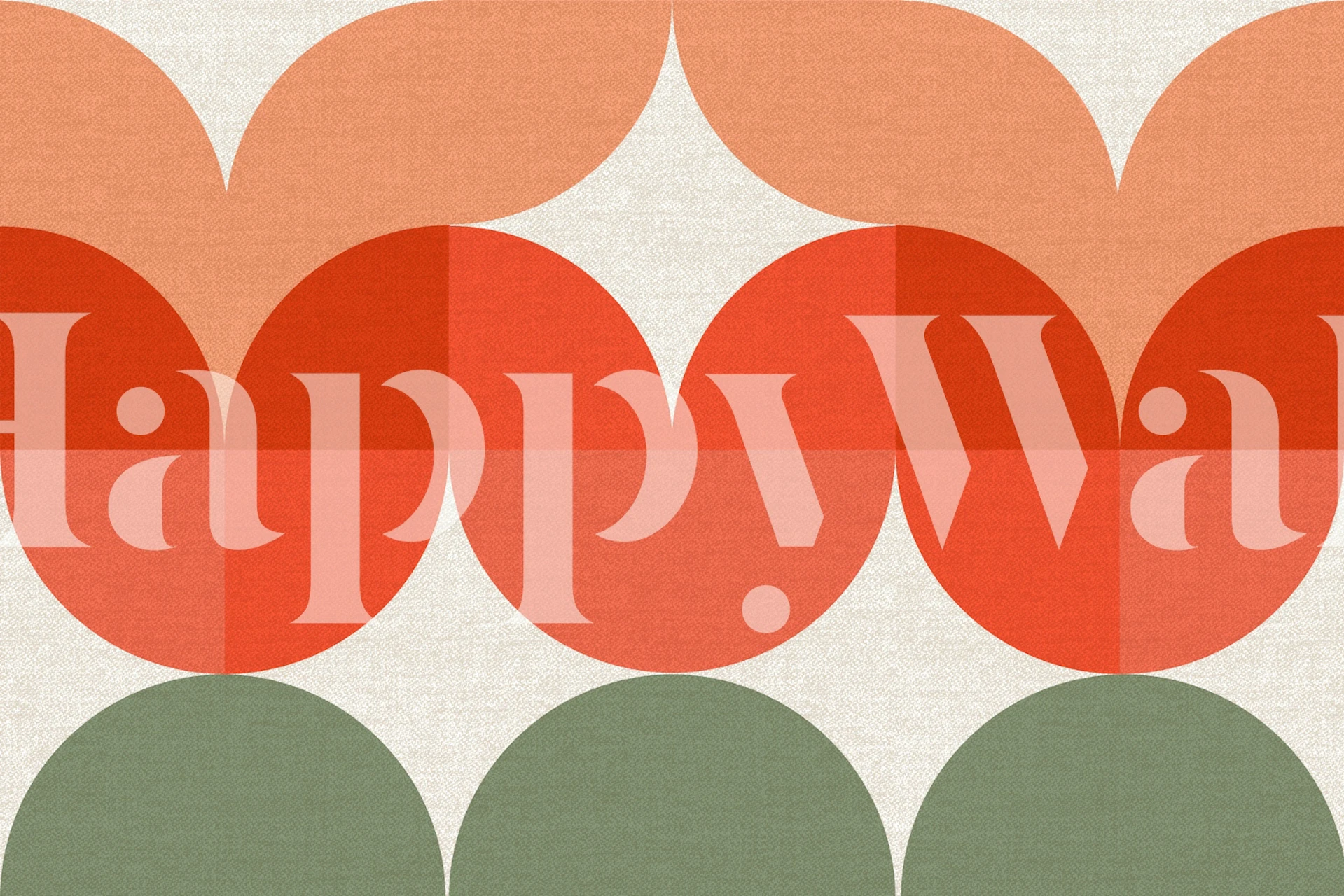 Abstract floral patterns in warm colors, geometric shapes wallpaper