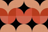 70s Vintage Flower Abstract Geometry tapete