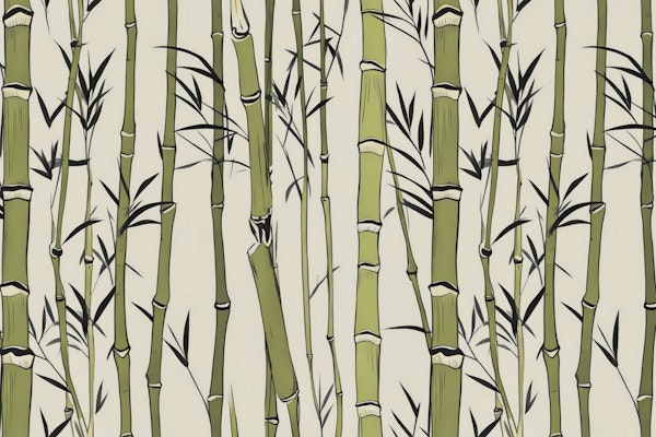 Art Deco Bamboo Grass Stripes