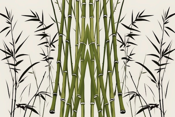 Art Deco Bamboo Grass Tribal