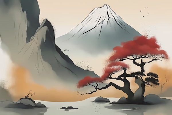 Peaceful Japandi Zen Art