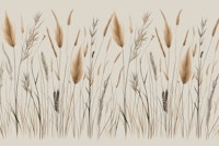 Japandi Wild Grass Botanical tapete