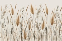 Wild Japandi Grass Botanical wallpaper