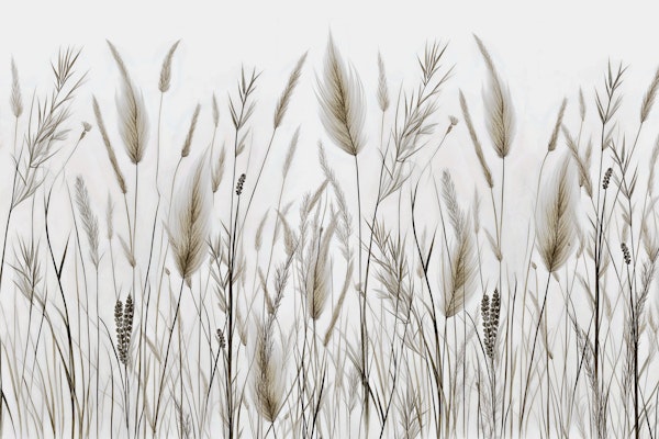 Wild Japandi Grass Botanical Watercolor