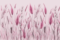 Monochromatic Wild Grass Botanical wallpaper