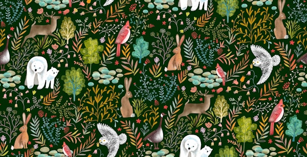 northern wildlife animals in dense foliage