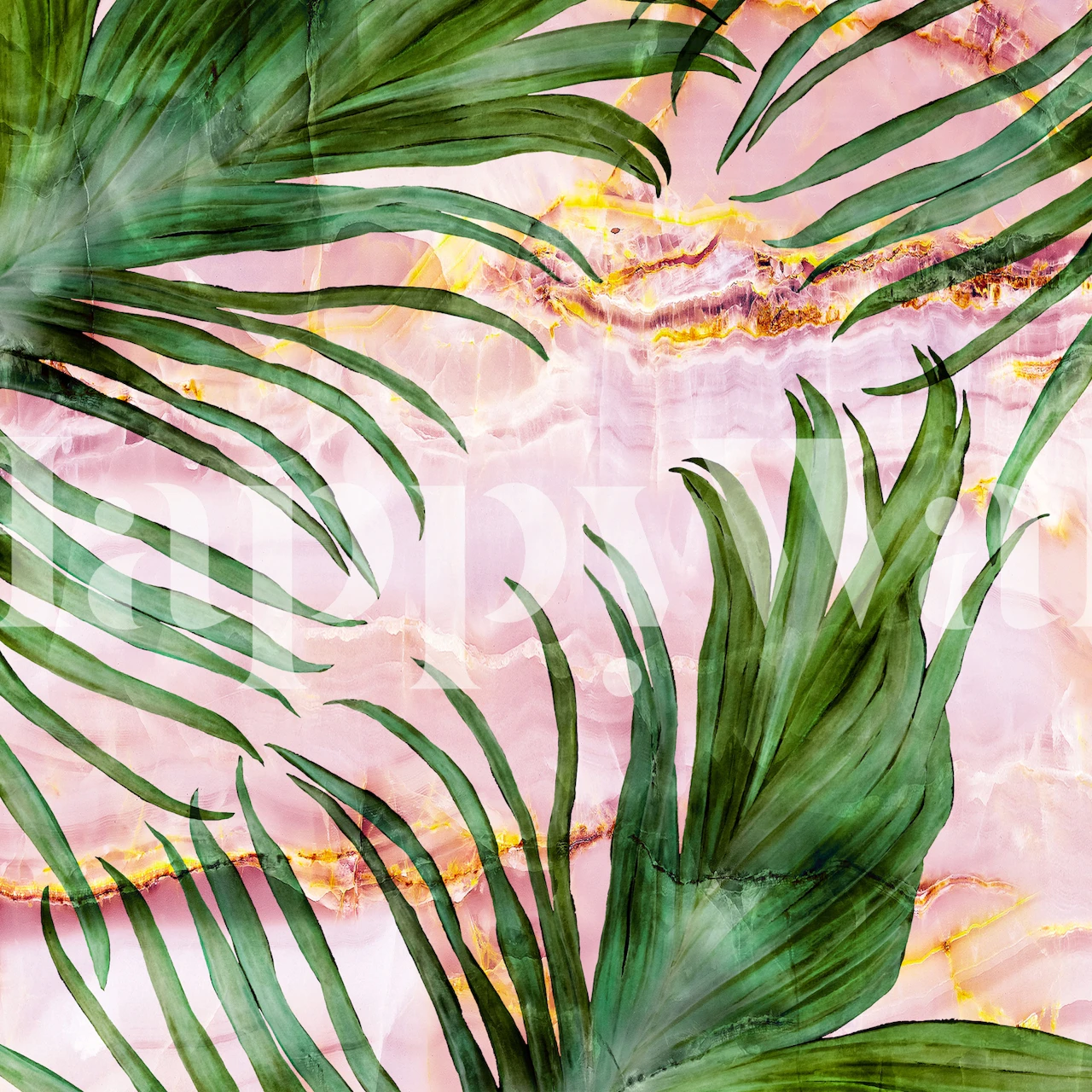 Diseño Palm leaf on marble