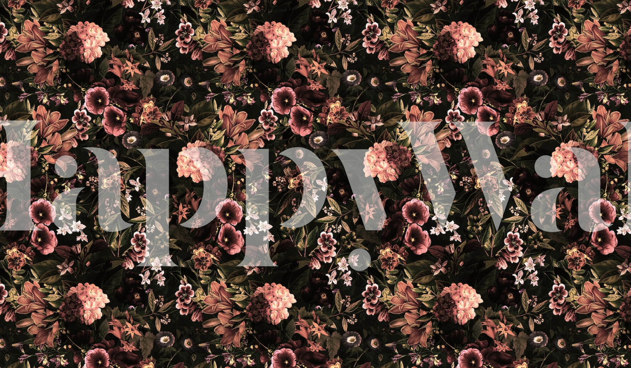 Tapetti, jossa on Autumn Winter Flowers -kuvio