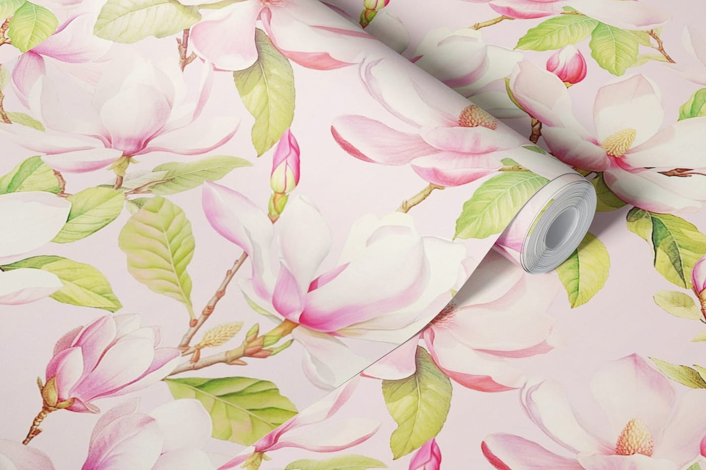 Vintage Spring Flowers Magnolia Garden 3 wallpaper roll