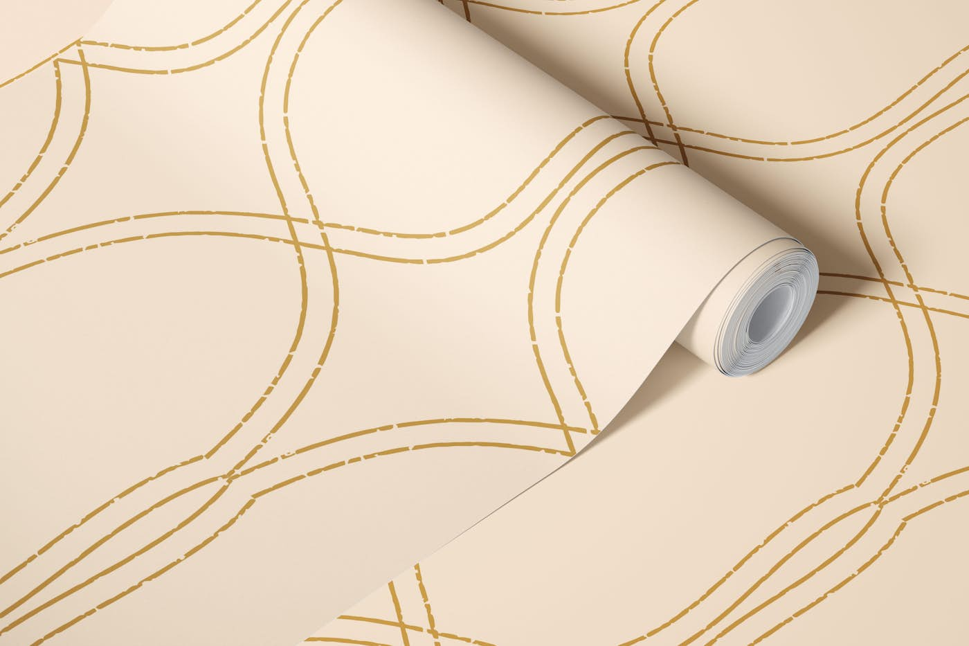 Mindfulness Zen Damask Beige wallpaper roll