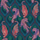 Tiger Spirit - blue & red & violet