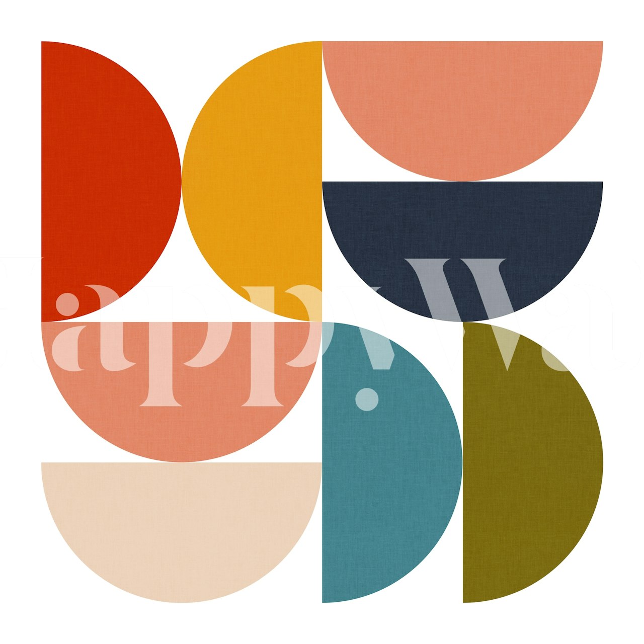 Figurzystyka tapety z geometrycznym wzorem w pokoju