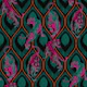 Tiger Spirit - black & teal & pink