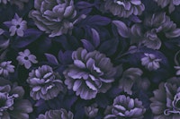 Velveteen Purple Moody Flower Luxury Opulence behang