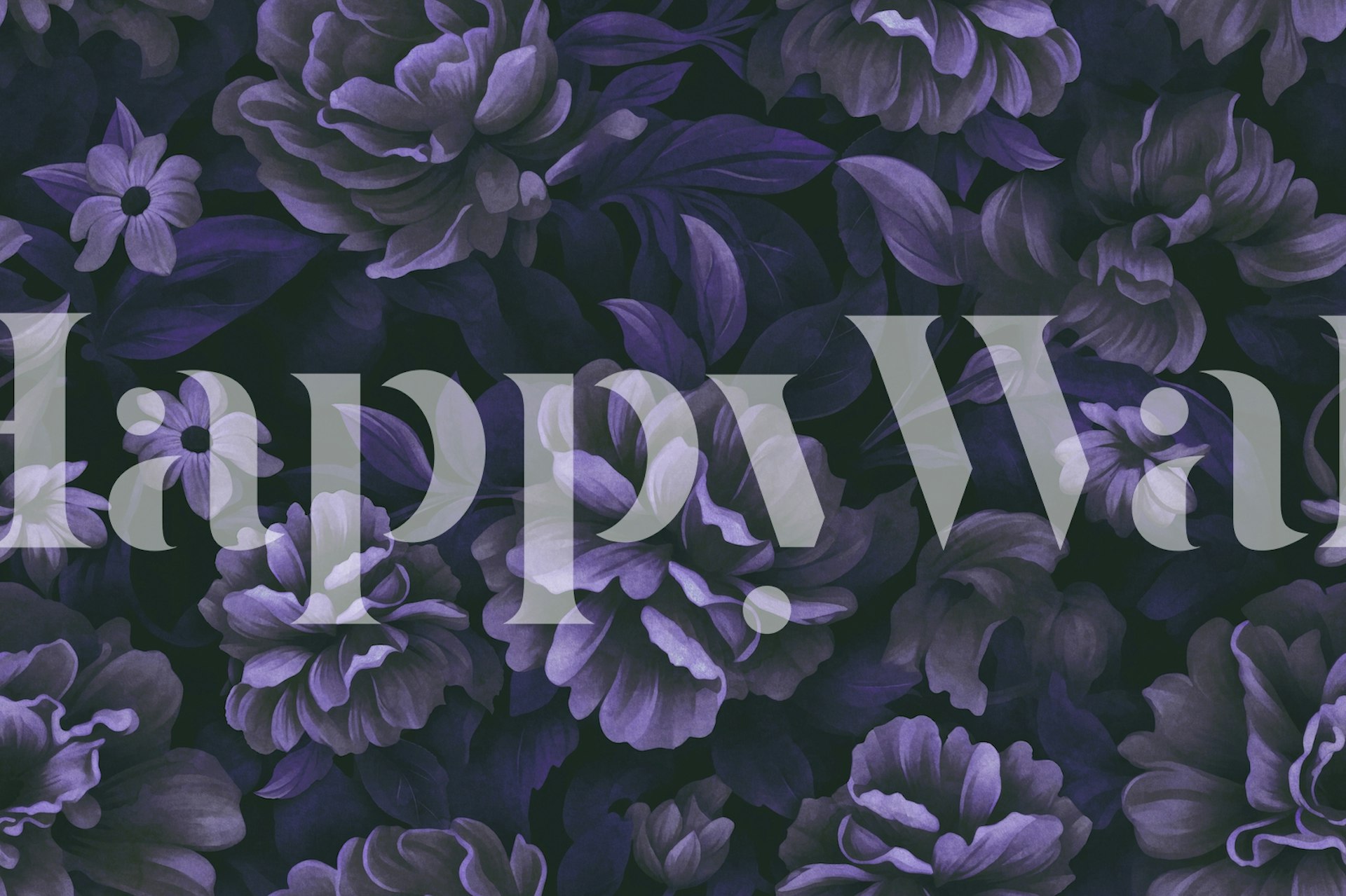 Velveteen Purple Moody Flower σχέδιο