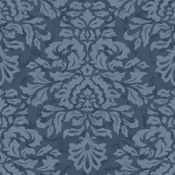 Damask - blue