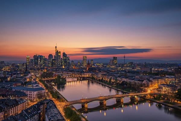 Frankfurt Skyline at sunset