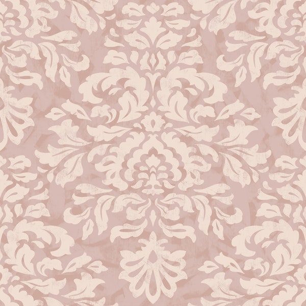 Damask - dusty rose