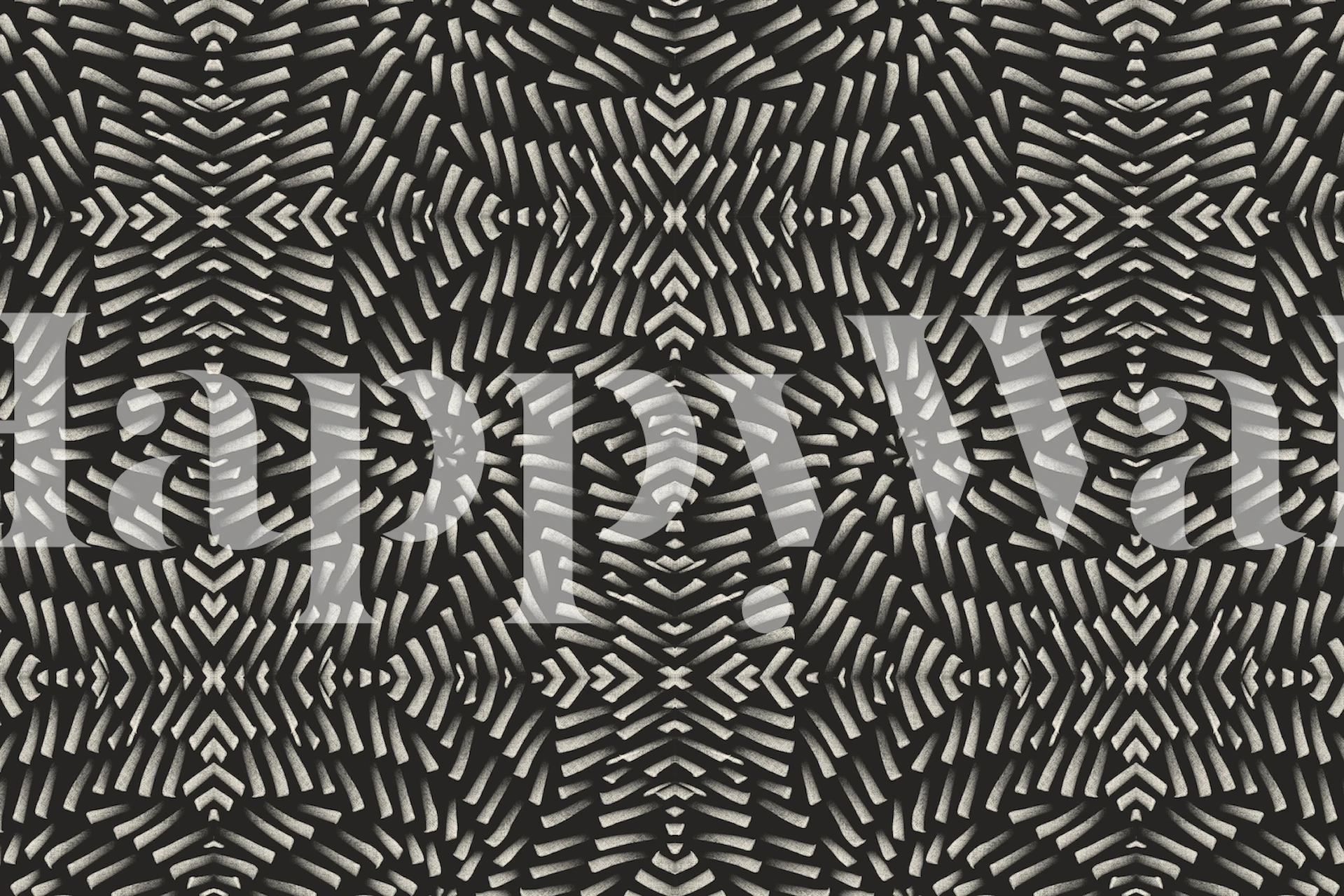 Fototapeta Abstraktní černobílá mozaika tahů štětcem