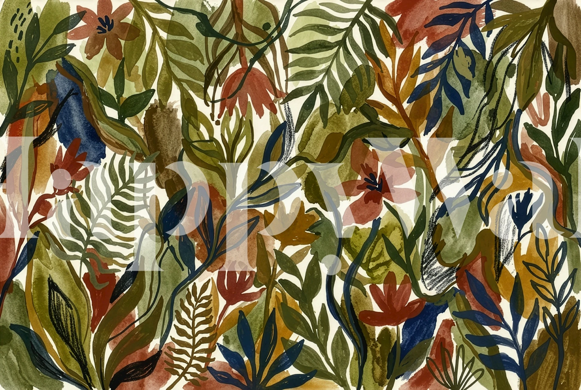 Global Nomadic 03 T ethnic pattern wall mural with geometric shapes